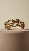 Antique Gold Sculptural Cuff Bracelet